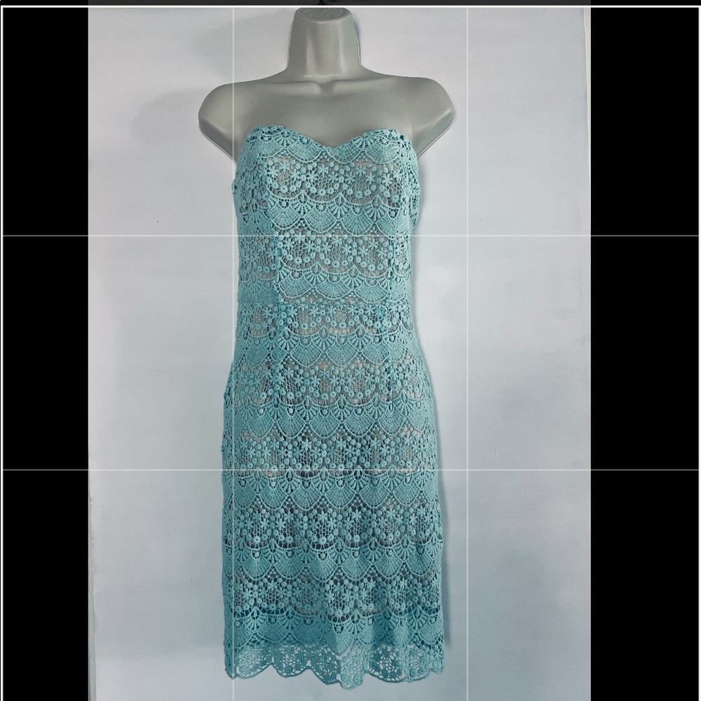 Gianni Bini strapless teal dress. New with tags